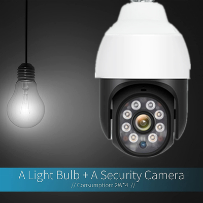 360 caméra polychrome d'ampoule de la caméra 1080P WiFi d'IP de la lampe PTZ du degré E27 LED