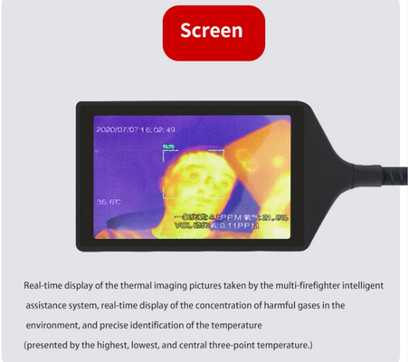 la caméra IP66 10 de Helmet Mounted Video de sapeur-pompier mètre OS évident Android 8,1