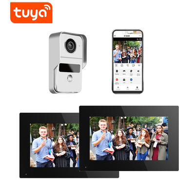 L'interphone visuel sans fil de sonnette d'IP de téléphone de porte de WIFI 1080P a câblé la vision nocturne de caméra