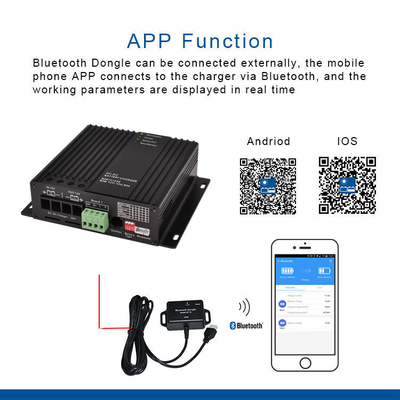 Chargeur de batterie DC DC 12V-12V 30A Prise en charge du chargeur intelligent automatique Bluetooth
