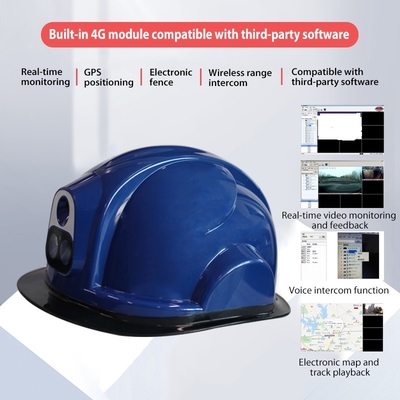 Caméra de casque de sécurité de soutien 4G 3G avec 7 heures d'enregistrement de batterie du temps 4200mAh