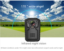 Coulant le temps de remplissage de enregistrement de vidéo surveillance usée de corps 4 heures avec Bluetooth