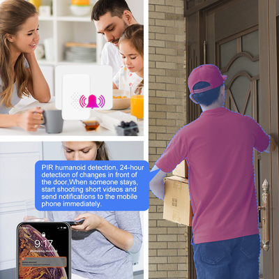 PIR Detection Smart Home Doorbell avec la lentille de la longueur focale F2.0 de 3mm et le contrôle de voix