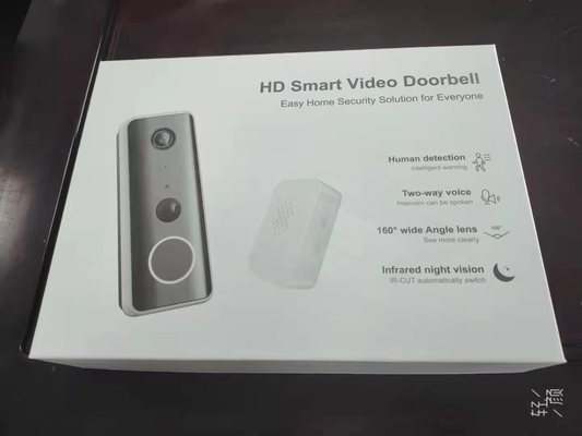 Sonnette visuelle 4 de WIFI de vision nocturne - nuage de durée de la batterie 6months/stockage micro de Carte SD