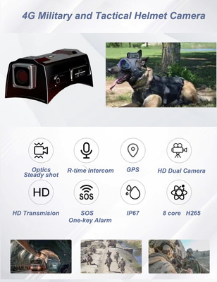 3G 4G Wi-Fi GPS Mini Smart Helmet Caméra intégrée à une batterie de 4000 mAh pour l'enregistrement vidéo