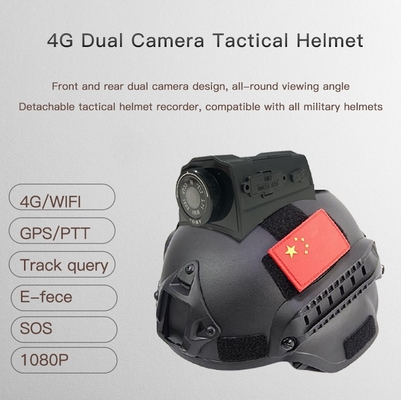 3G 4G Wi-Fi GPS Mini Smart Helmet Caméra intégrée à une batterie de 4000 mAh pour l'enregistrement vidéo