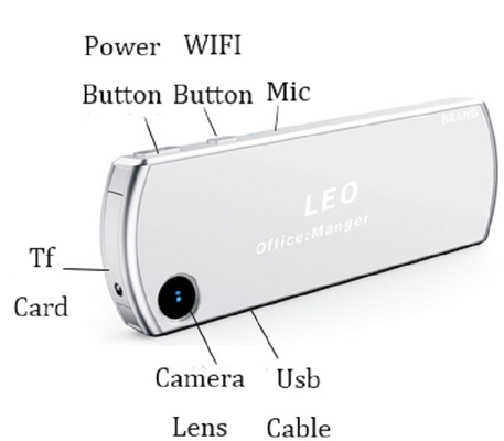 Ap Wifi 256G Mini Caméra portée sur le corps 120° Champ de vision HD Badge Portable