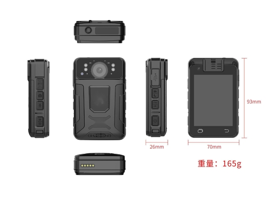 Caméra portée sur le corps 4G 1080P Au-dessus de 15 heures Temps d'enregistrement Mp4 Avec H.264/ H.265 Bodycam