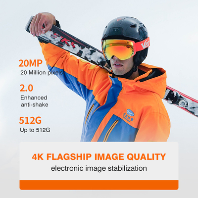 Caméra de casque de ski haute définition 4K anti-tremblement appel de réduction de bruit Bluetooth