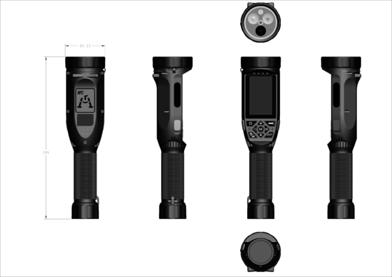 13 méga pixels caméras du corps de la police intégré 3000 mAh batterie et système Android 12.0