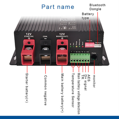 Chargeur de batterie en courant continu 30A Bluetooth 390W Pvmax pour les solutions principales de batterie 12V