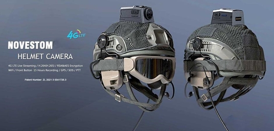 Caméra de casque tactique technologie 4K Caméra de combat et affaires publiques
