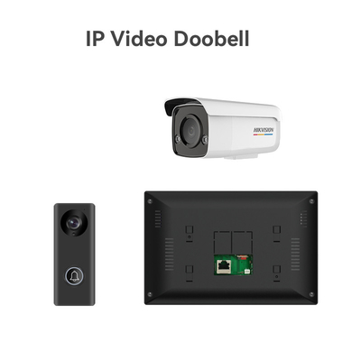 166° Angle de vue tout noir/argent WIFI sonnette vidéo 8 mois Stand par H.264 Format codé