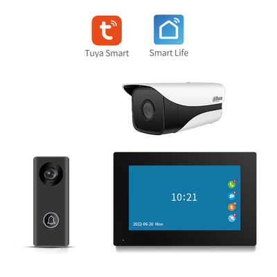 166° Angle de vue tout noir/argent WIFI sonnette vidéo 8 mois Stand par H.264 Format codé