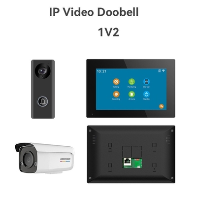 Tout noir WIFI sonnette vidéo avec 166° grand angle visuel carte SD enregistrement et détection de mouvement