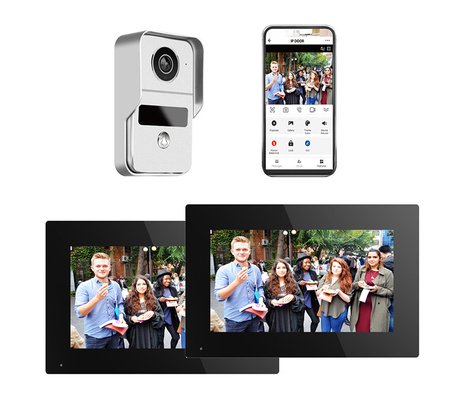 Tout noir WIFI sonnette vidéo avec 166° grand angle visuel carte SD enregistrement et détection de mouvement