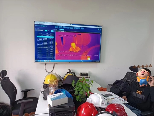 Caméra de casque de sécurité 4G pour pompiers avec écran LCD, résistant au feu et à l'eau