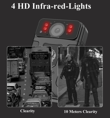 Reconnaissance faciale par l'IA Caméras du corps de la police 2 Way Talk Vision nocturne Système Android