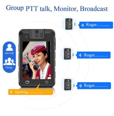 Reconnaissance faciale par l'IA Caméras du corps de la police 2 Way Talk Vision nocturne Système Android