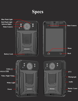 4G imperméable à l'eau IP67 Caméras portées par la police avec suivi GPS Mini-caméra 1080p