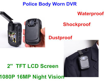 FCC d'enregistreur de Dvr de la police 1080P approuvée, carte usée de la caméra vidéo 32G TF de corps