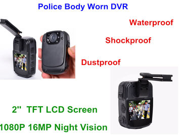 Matériel noir durable d'ABS d'écran de place d'affichage à cristaux liquides de Mini Body Worn Video Camera