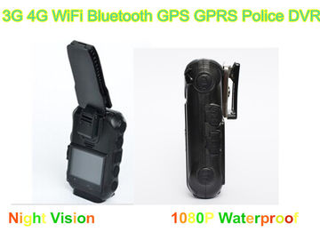 Le noir usé de caméra du corps 4G libre de mains, FCC uniforme de caméra de police a approuvé
