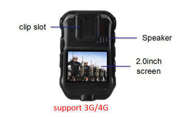 Caméra imperméable de corps de police vue d'angle de 140 degrés 3600 MAH Battery