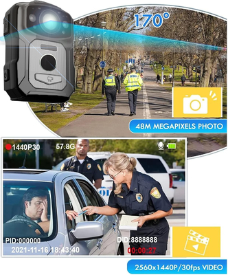 Enregistreurs vidéo de police de 2 pouces CMOS OV4689 Capteur pour les besoins des forces de l'ordre