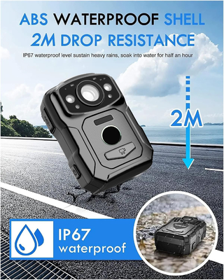 Résolution 4K IP68 Wifi Caméras portées sur le corps H.264/H.265 Codage vidéo avec NFC et système Android 10