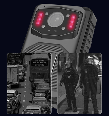 5.8GHz Wifi Caméras corporelles de police Max 256G Stockage et Linux4.9 Chipset pour les performances