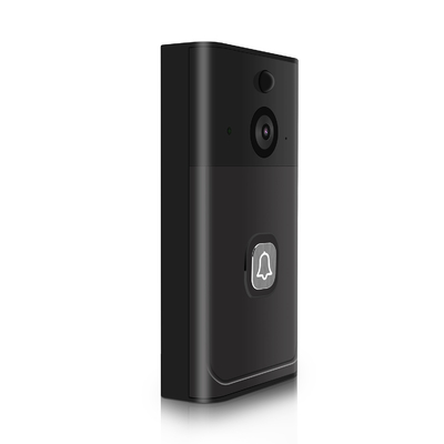 Sonnette d'entrée vidéo WIFI photosensible avec résolution d'image 720P et méthode d'enregistrement du déclencheur de sonnette de porte en argent noir