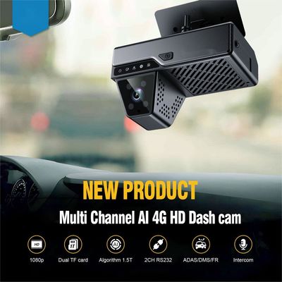 4G Box noir de véhicule AI Dashcam ADAS DSM SOS GPS Système d'assistance à la conduite avancée Flash 2 Go DDR 4 Go