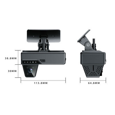 Caméras de tableau de bord 4G à angle de vue de 170 degrés dotées d'une technologie de stockage FAT32 et d'une conception compacte de 0,4 lb adaptée à la surveillance des véhicules utilitaires