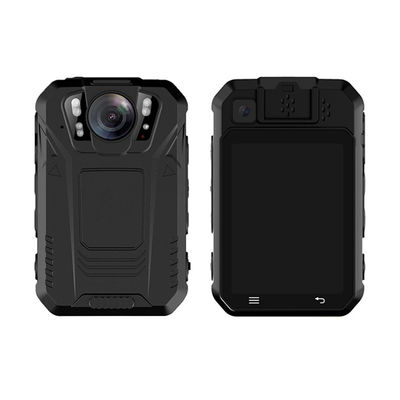 Caméra corporelle portable avec LED rouge et bleue SOS et 4 LED blanches, 4G 2K 2.4 pouces Android 12