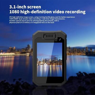 Caméra corporelle pour forces de l'ordre avec 4G, wifi, audio bidirectionnel, GPS et vidéo en direct