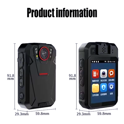 4G Wifi Bodycam Système Android Écran tactile de 2,4 pouces