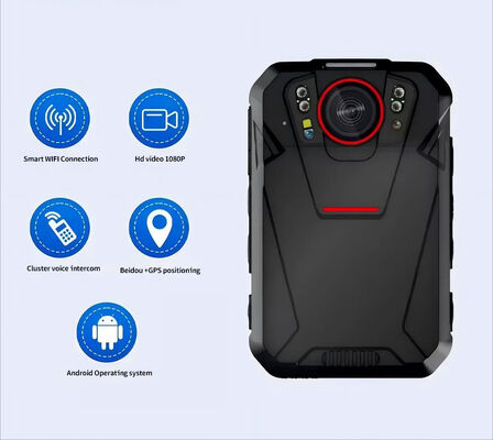 4G Wifi Bodycam Système Android Écran tactile de 2,4 pouces