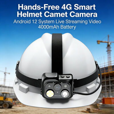 Caméra de casque de sécurité intelligent 4G avec vidéo PTT en temps réel et plateforme cloud