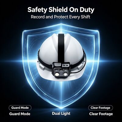 Caméra de casque de sécurité avec écran tactile IPS de 2 pouces et caméra principale de vision nocturne Starlight pour une vidéo supérieure