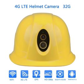 Caméra portable imperméable de casque de sécurité IP67 4G avec le téléchargement en temps réel des données 1080P