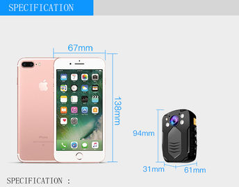 Caméra usée du corps IP65 avec la sortie vidéo HDMI et poids du commerce Jack/caméra cachée de police de lumière blanche de LED