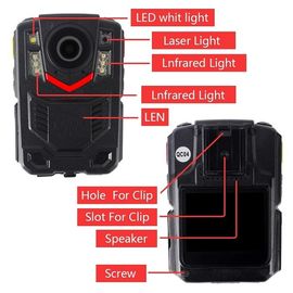 caméras usées de la police 1296P avec la photo visuelle audio enregistrant l'affichage 2inch