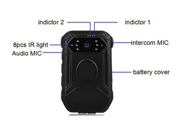 Caméras usées de police 10 heures d'enregistrement vidéo IP65 DVR imperméable