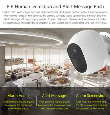 Capteur de la caméra de sécurité 1080P CMOS d'IP66 6400mah 4G Wifi imperméable