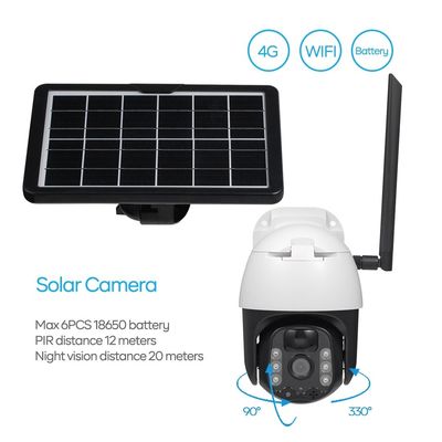 Caméra IP66 imperméable de caméra extérieure solaire du système de sécurité 4G pour l'arrière-cour