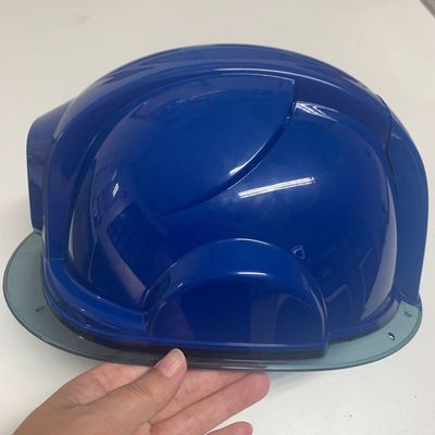 Casque futé de sécurité bleue avec la plate-forme de surveillance centrale de 4G WIFI de caméra de GPS d'interphone multi bleu intégré de dent