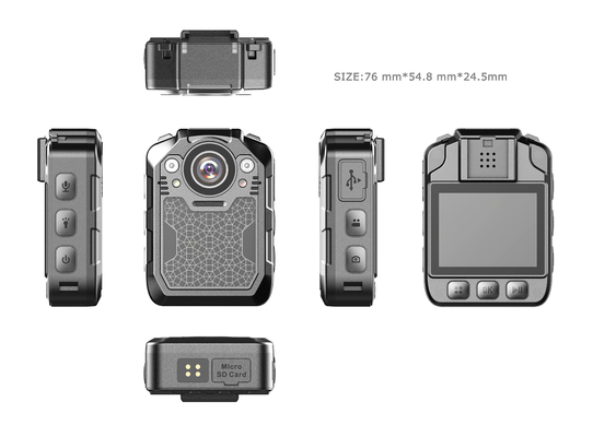 Alerte de signal sonore de la caméra 2500mAh SONY323 de corps de police de capteur de CMOS