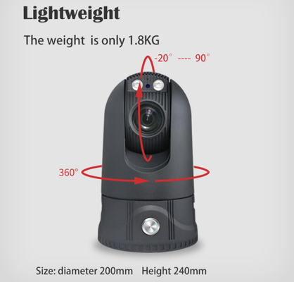 Caméra de la sécurité 4G PTZ de HD synchronisation automatique de rotation de 360 degrés