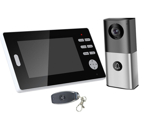 interphone visuel sans fil de soutiens d'affichage à cristaux liquides de la sonnette 7inch HD de 2.4GHz WIFI prenant la photo